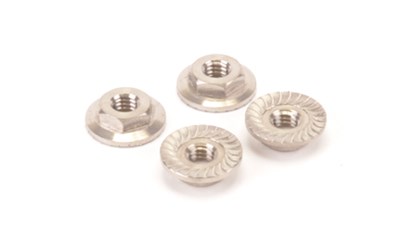 Titanium Low Profile Serrated Nut (4 Stück)