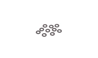 M3 Black Alloy Washers 0.75mm (pk10)
