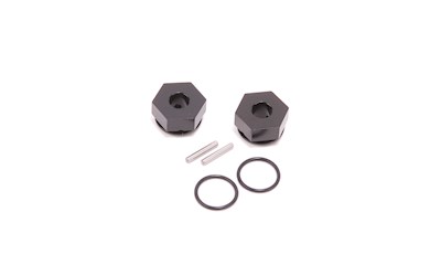 Alloy Wheel Hex 7.5mm (+1.5) Black pr - ST2