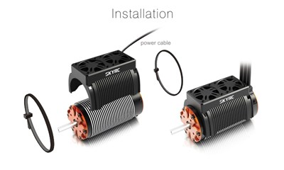 Motorkühlkörper mit 2 Lüfter für Elektromotoren Baugrösse 1:5