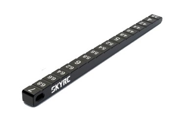 Stufenmesskeil für Fahrzueghöhe 3.8 - 7 mm, 0.2 mm Stufen Schwarz
