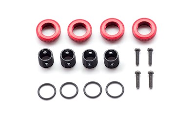 ALUMINUM BODY HEIGHT ADJUSTER (RED / 4pcs)
