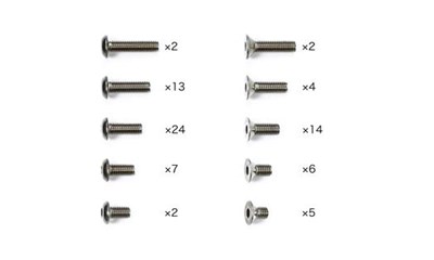 TD4 Titanium Screw Set