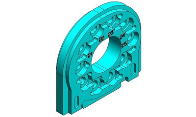 TT-02/B Alu Motorhalter Blau eloxiert