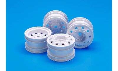 Racing Truck Wheels (F&R) White (2)