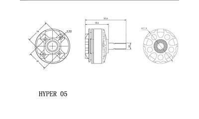 HYPER 2205, 2300KV FPV Motor (1 Stück)