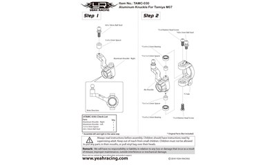 Achsschenkel vorne Aluminium, M-07 (2 Stück)