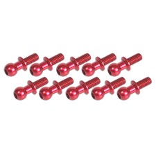 Kugelkopf 4.8 mm Aluminium Rot (10 Stück)