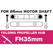 Folding Electric Propeller Blades Adapter Hub - 35MMFH (for 6mm motor shaf