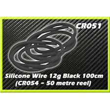 Silicone Wire 12g - Black 1 Metre