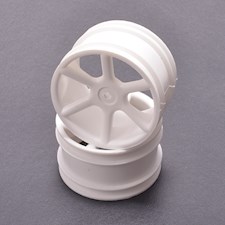 JC 6 Spoke 2.2 Rear White Wheel CAT/Coug 2K pr