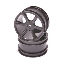 JC 6 Spoke 2.2 Rear Black Wheel CAT/Coug 2K pr