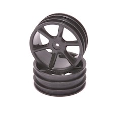 JC 6 Spoke 2.2 4WD Front Black Wheel CAT 2K pr