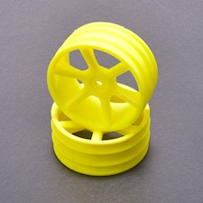 JC 6 Spoke 2.2 4WD Front Yellow Wheel CAT 2K pr