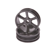 JC 6 Spoke 2.2 2WD Front Black Wheel Cougar 2K pr