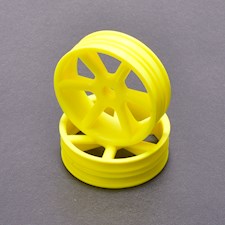 JC 6 Spoke 2.2 2WD Front Yellow Wheel Cougar 2K pr