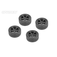 1/10 Rädersatz 26mm 5-speichen Felge schwarz (4)