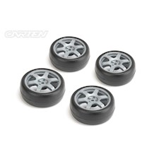 TC Slick Rädersatz 6-Speichen ET-0mm silber (4)