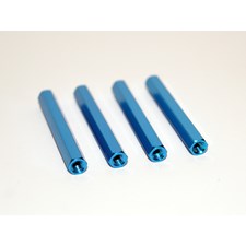 Distanzbolzen Aluminium 25mm/M3 (4 Stk) Blau