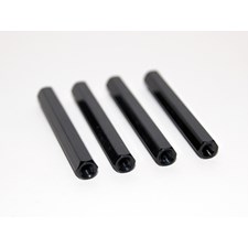 Distanzbolzen Aluminium 25mm/M3 (4 Stk) Schwarz