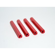 Distanzbolzen Aluminium 35mm/M3 (4 Stk) Rot