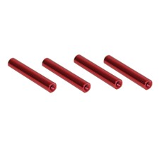 Distanzbolzen Rund Aluminium 20mm/M3 (4 Stk) Rot