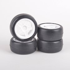 Mini Tyres 32 Round Pre-Glued 4pcs