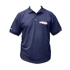 Polo - Navy - Small, 100% cotton knit mens