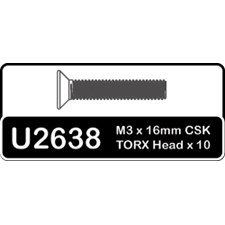 Torx M3x16mm Csk Hd (SPEED PACK)