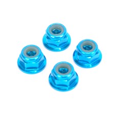 M4 Nyloc Wheel Nut - Blue (4 Stück) (Aluminium)