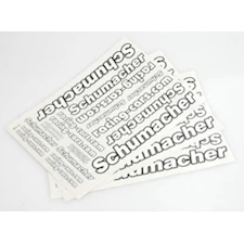 Decal sheet - Schumacher and Racing-Cars.Com (3 Stück)