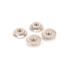 Titanium Low Profile Serrated Nut (4 Stück)
