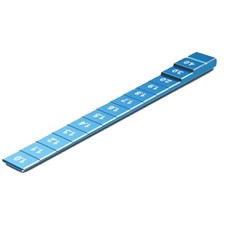 Stufenmesskeil für Fahrzueghöhe 1 - 2 mm, 0.1 mm Stufen Blau