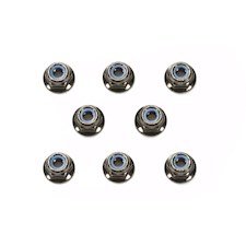 4mm Flange Lock Nut black (8 Stück)