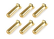 Steckverbinder 5.0mm - Stecker - 90 mit Schlitz - Vergoldet