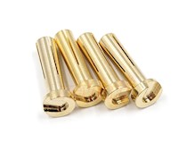 Goldkontakt 5.0 mm Stecker, Anlötung 90° Winkel  (4 Stück)