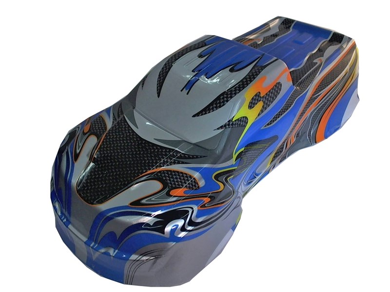 AMAX RC Fahrzeug Karosserie Blau Monster Truck, 110, Fertig Lackiert
